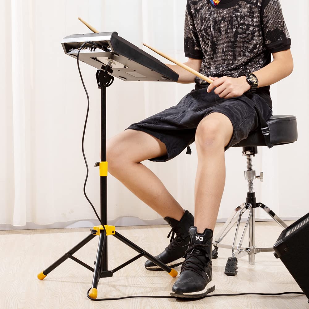 HXW PPS-75 - Soporte de montaje electrónico con placa para instrumentos de percusión y almohadilla de tambor