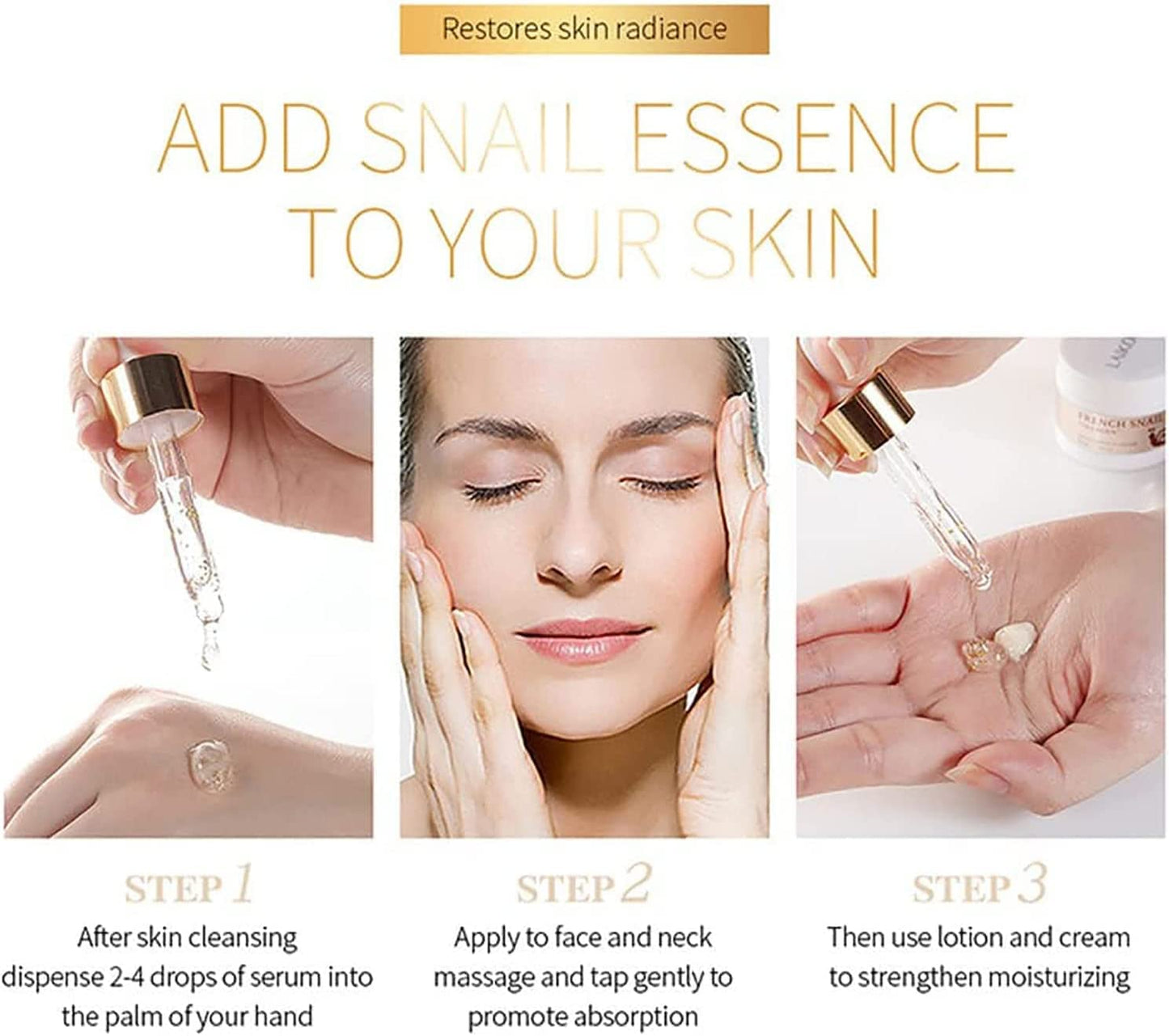 Suero Facial Antienvejecimiento de Oro 24K con Colágeno y Caracol - ¡Reduce arrugas y rejuvenece tu piel!