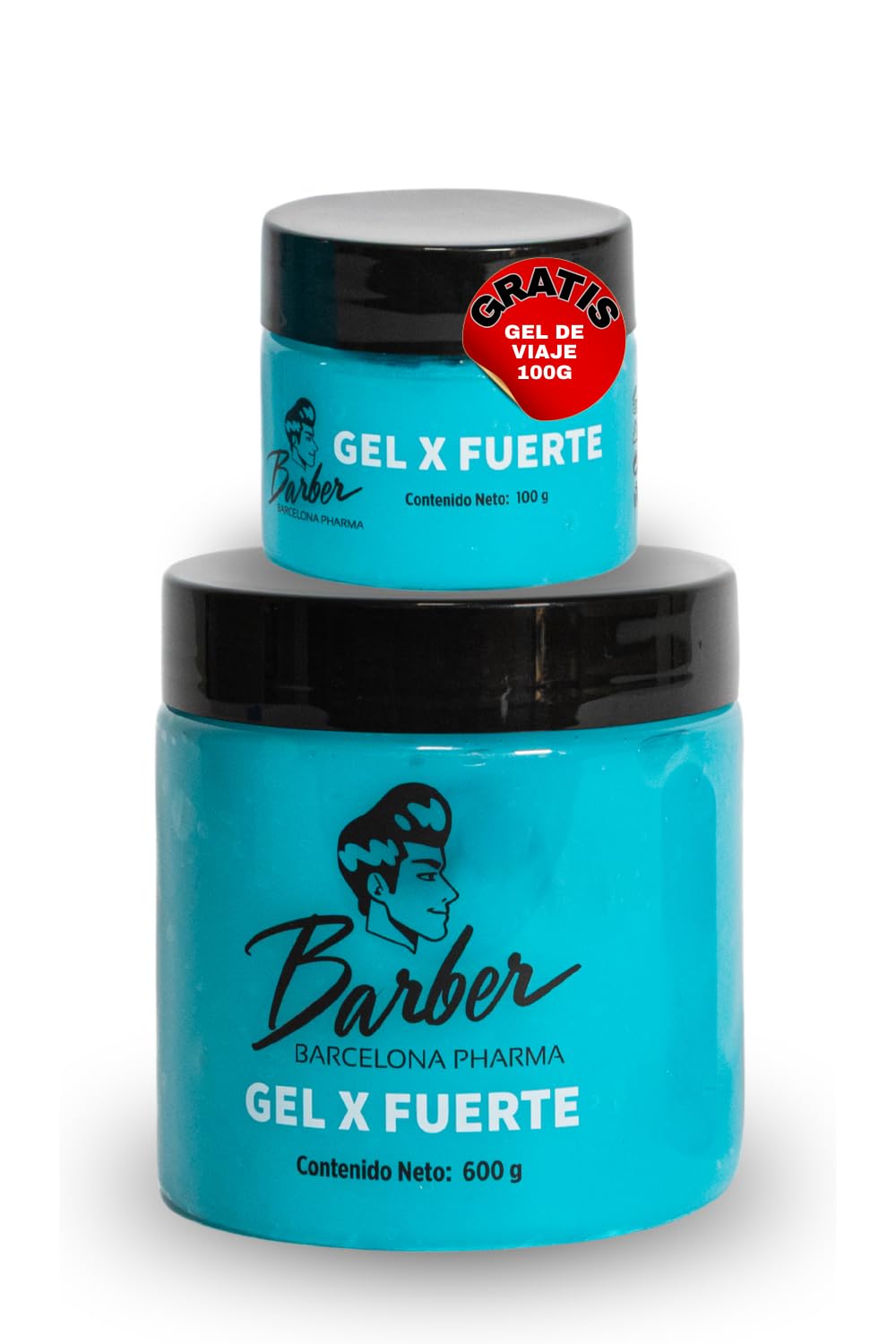 Gel para Cabello Hombre | Barber | Fijación Firme | Sin Alcohol | 700g