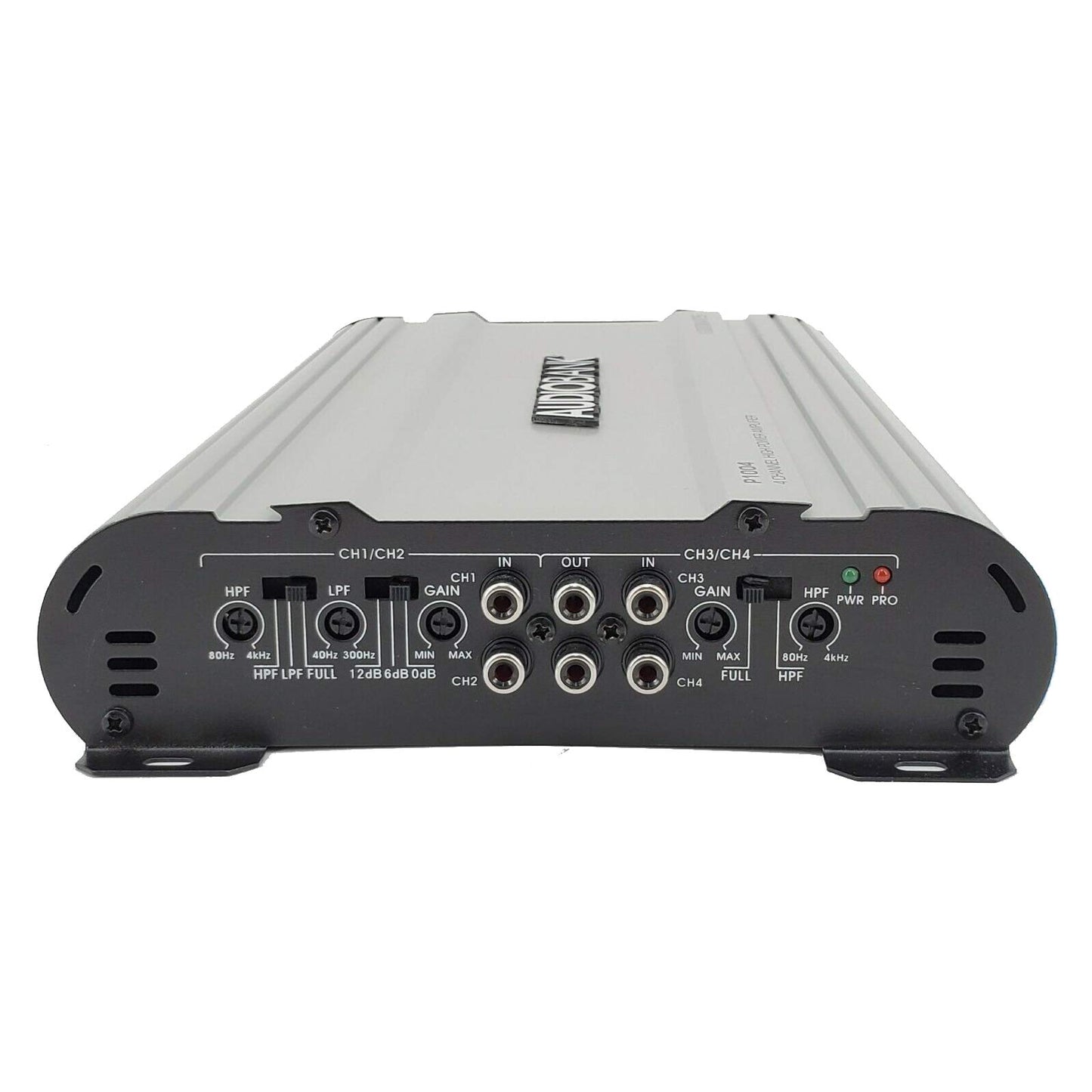 AUDIOBANK 4 Canales 1000 vatios Amplificador estéreo de Audio de Coche puenteable P1004 disipador de Calor de aleación de Aluminio Resistente | Clase A-B Funcionamiento Remoto de Encendido y Apagado