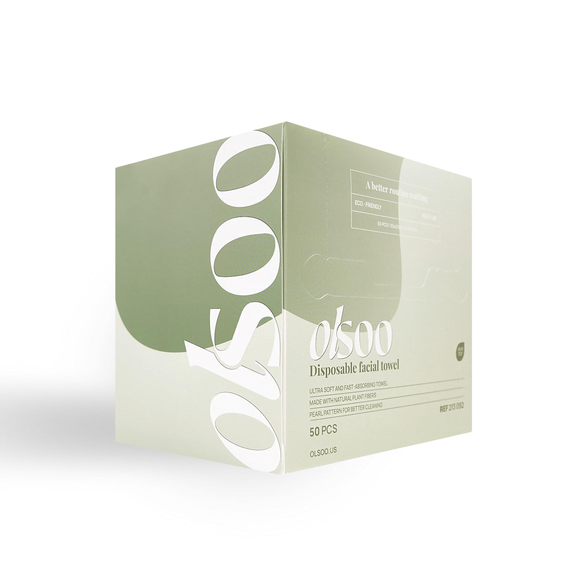 OLSOO Toallas Faciales Clean Face Towels XL® – 100% viscosa, con certificación OEKO-TEX, toallas desechables ultrasuaves, superabsorbentes y ecológicas para todo tipo de piel (50 unidades)