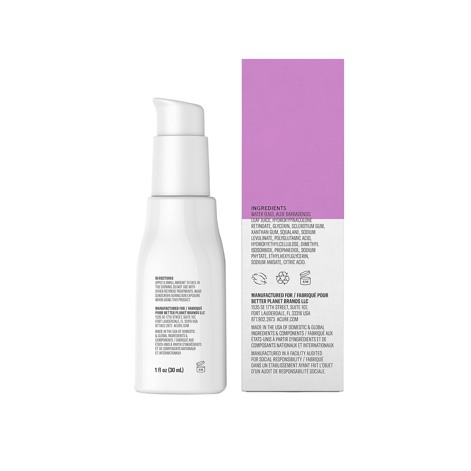 Suero reafirmante nocturno con retinoides vegetales para rejuvenecer la piel - ¡Ideal para combatir los signos de la edad!