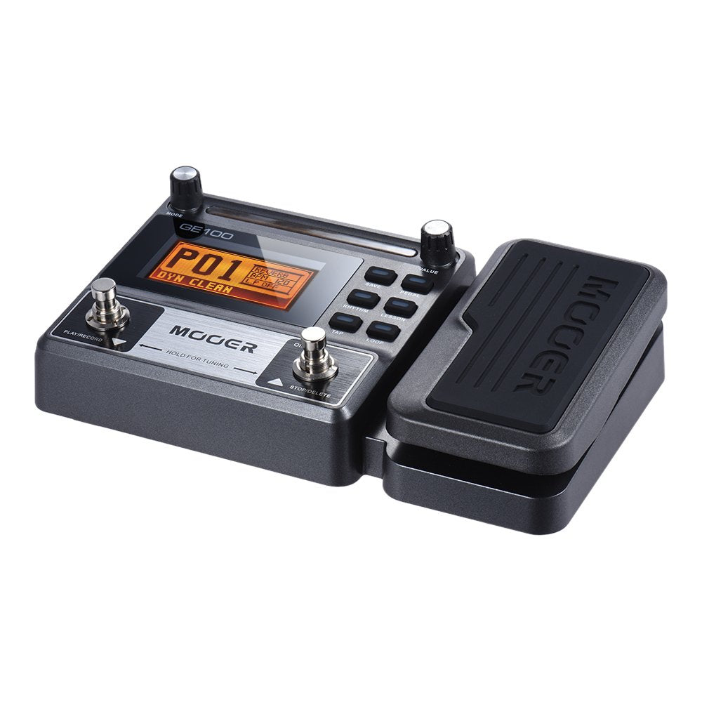 Hosioe GE100 multi-efectos de guitarra pedal de efectos del pador con la grabación en bucle (180 segundos) Sintonía Rhythm Tap Tempo Ajuste de escala y del acorde funciones de lección