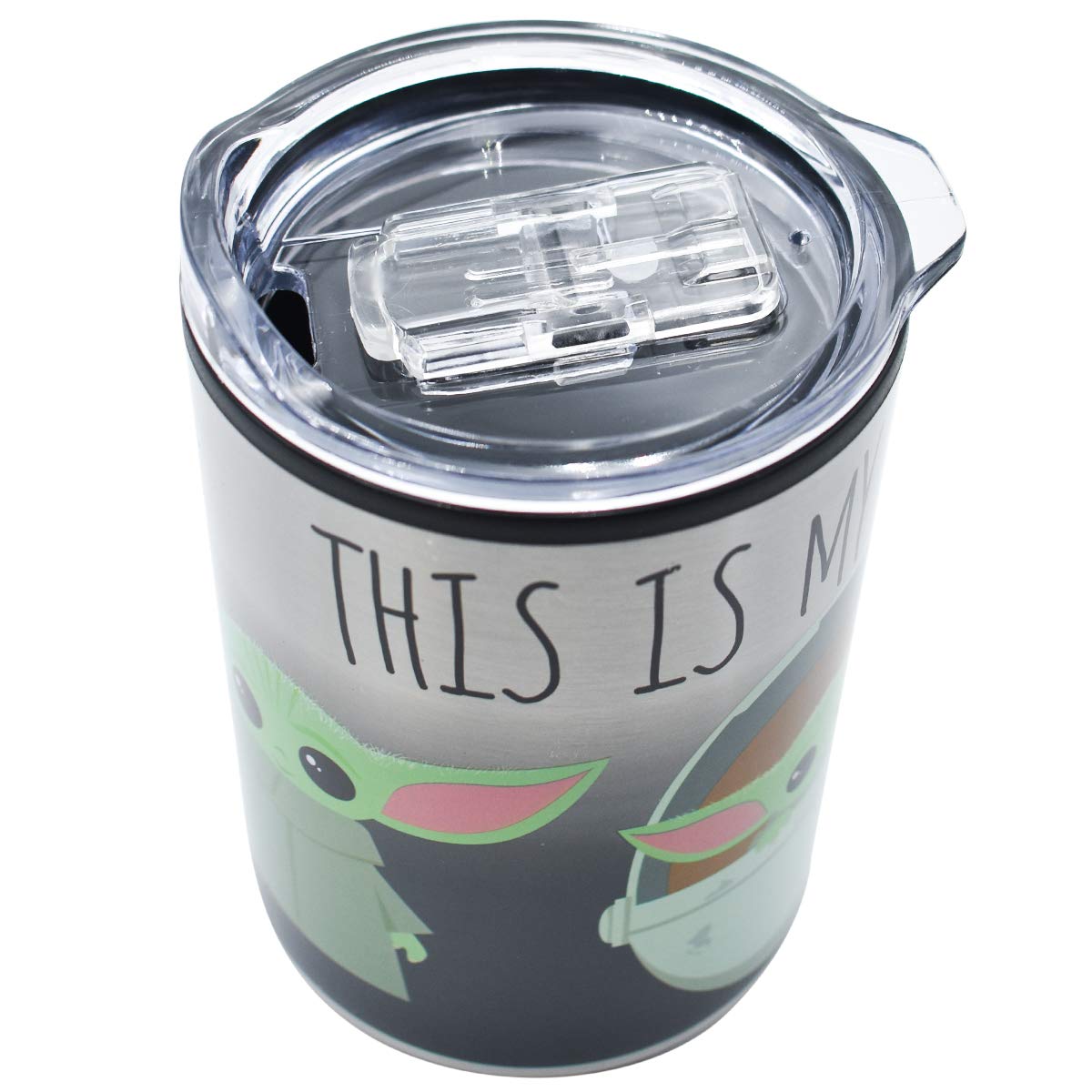 Fun Kids Disney 2415-3498 Vaso Térmico Termo para Café The Child Mandalorian Star Wars de Acero Inoxidable de Doble Pared de 350 Mililitros 1 Pieza