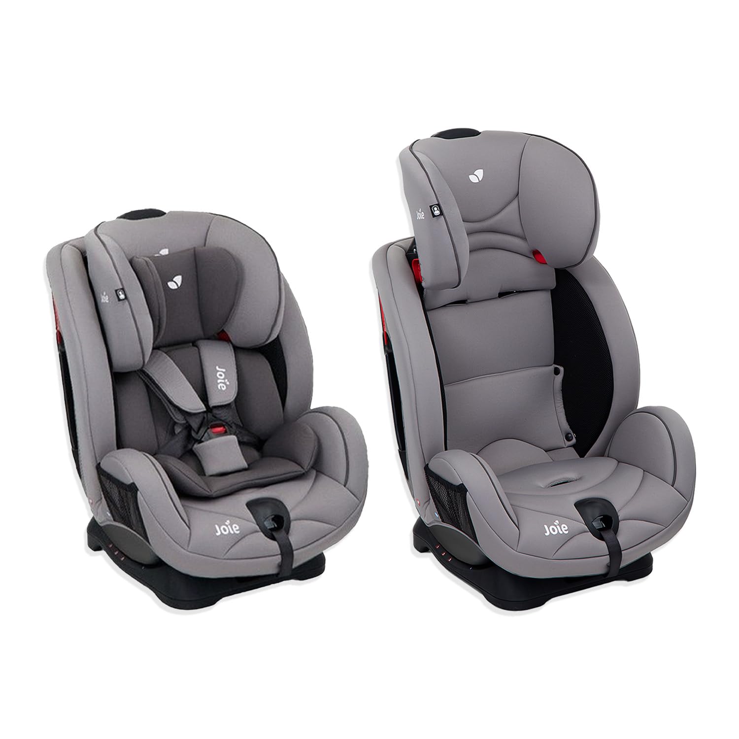 Joie Stages Autoasientos para Bebe - Asiento para Bebe Carro - Grow Together hasta 8 Años - Reversibe - Sistema contra Impactos Lateralesy de Reclinado - Booster Car Seat - Silla para Bebé Auto (Gris)