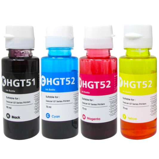 Genérico Kit de 4 tintas GT51 GT52 compatibles con GT5810 GT5820 310 410 350 450 510 550 610 720 750