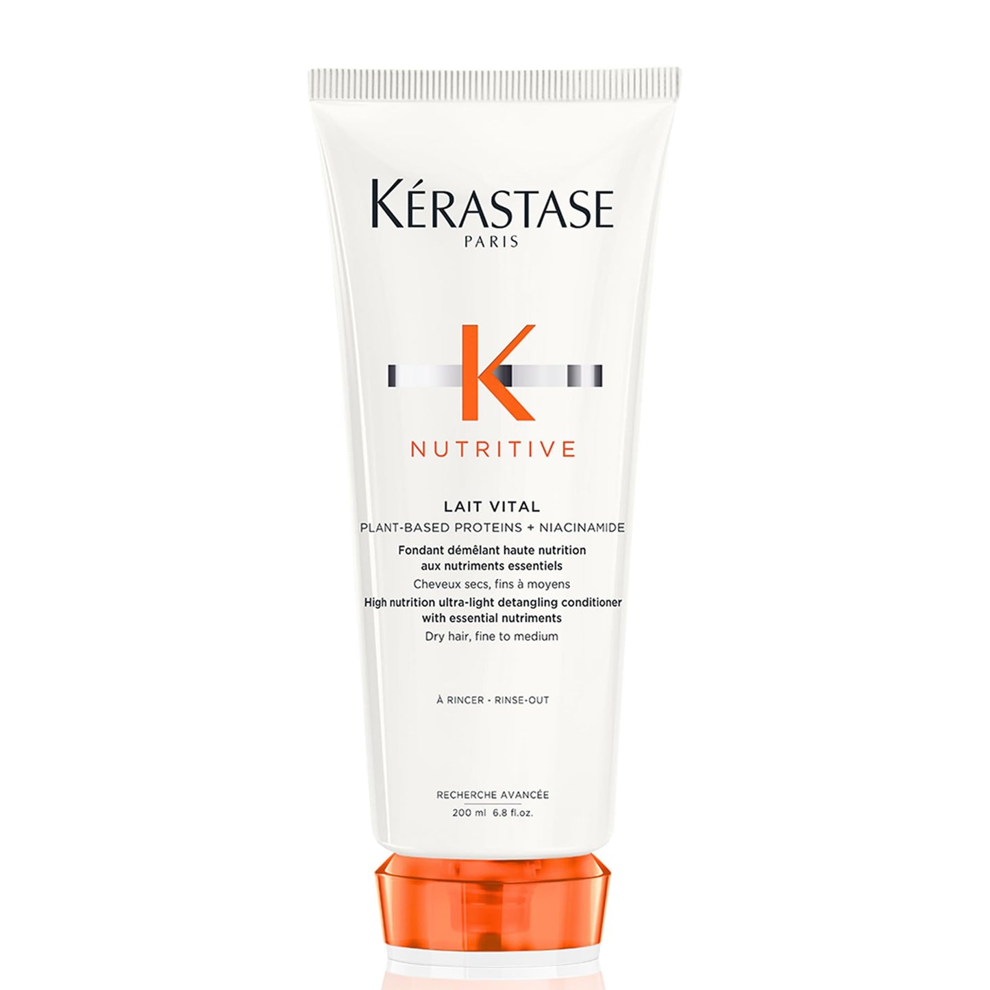 KÉRASTASE Lait Vital | Acondicionador de Nutrición Profunda para Cabello Ligeramente Seco | Nutre y Revitaliza el Cabello | Con Proteínas de origen vegetal, Niacinamida y Glicerina | 200ml