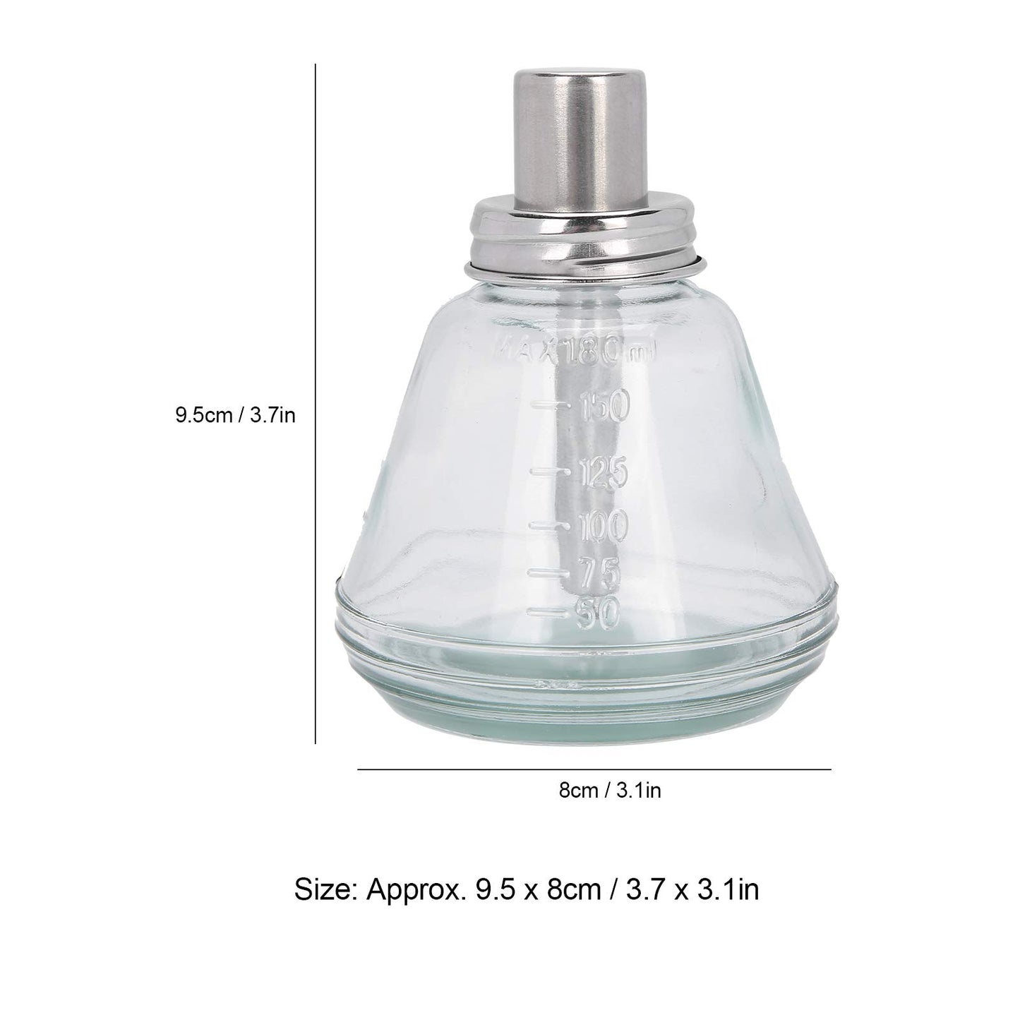 Dispensador de Bomba de Líquido Tipo Prensa de 180ml, Removedor de Esmalte de Uñas, Botella Recargable (núcleo de aluminio), Contenedores Recargables