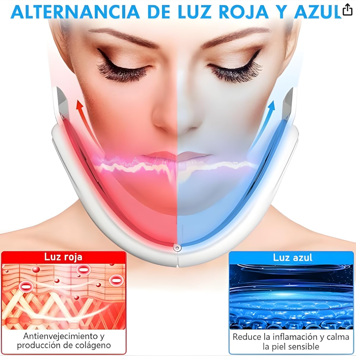 Bloom&Glow-Dispositivo adelgazamiento facial. Tecnología EMS.