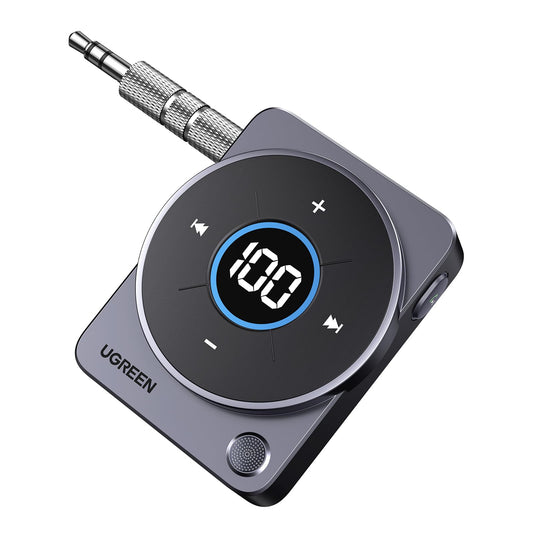 Adaptador Bluetooth UGREEN Azul Pantalla LED para Auto