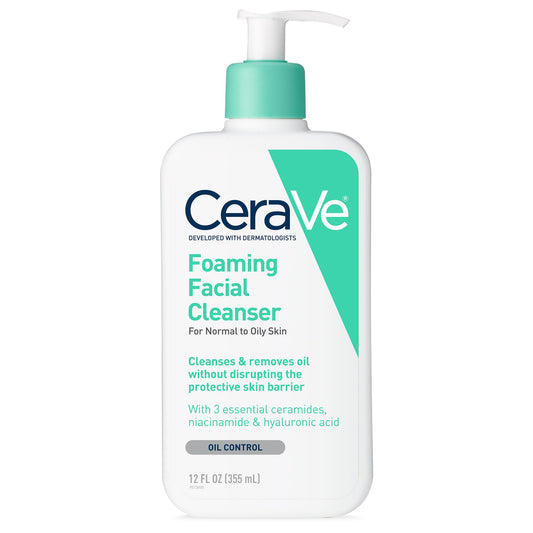 CeraVe - Limpiador facial espumoso, 12 onzas