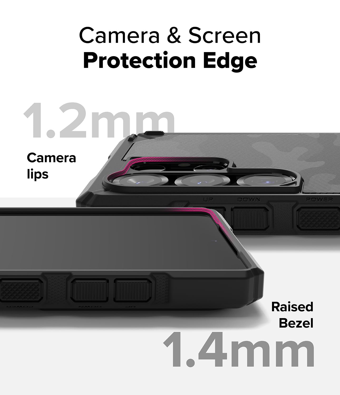 Funda Protectora Ringke Camo Black Resistente Antigolpes y Antihuellas para Samsung Galaxy S25 Ultra Compatible con MagSafe