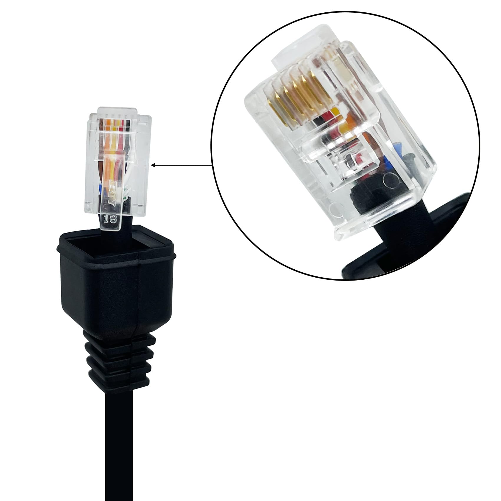 Plug Radio de Hombro RJ45 6 Pines HYT Kenwood para Radiocomunicaciones Profesionales
