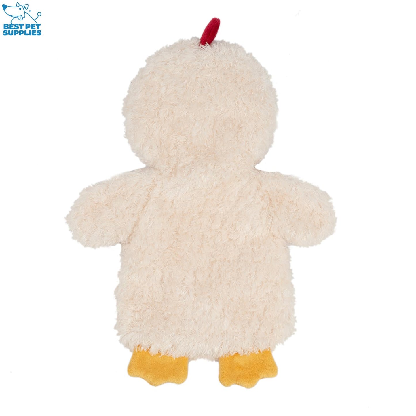 Best Pet Supplies - Juguetes de Peluche para Perros de Pollo Arrugado para Juegos interactivos, Cachorros y Adultos Mayores, Forma de Juguete de Pollo Colorido, Lindo y mimoso, Pollo Arrugado (Crema)