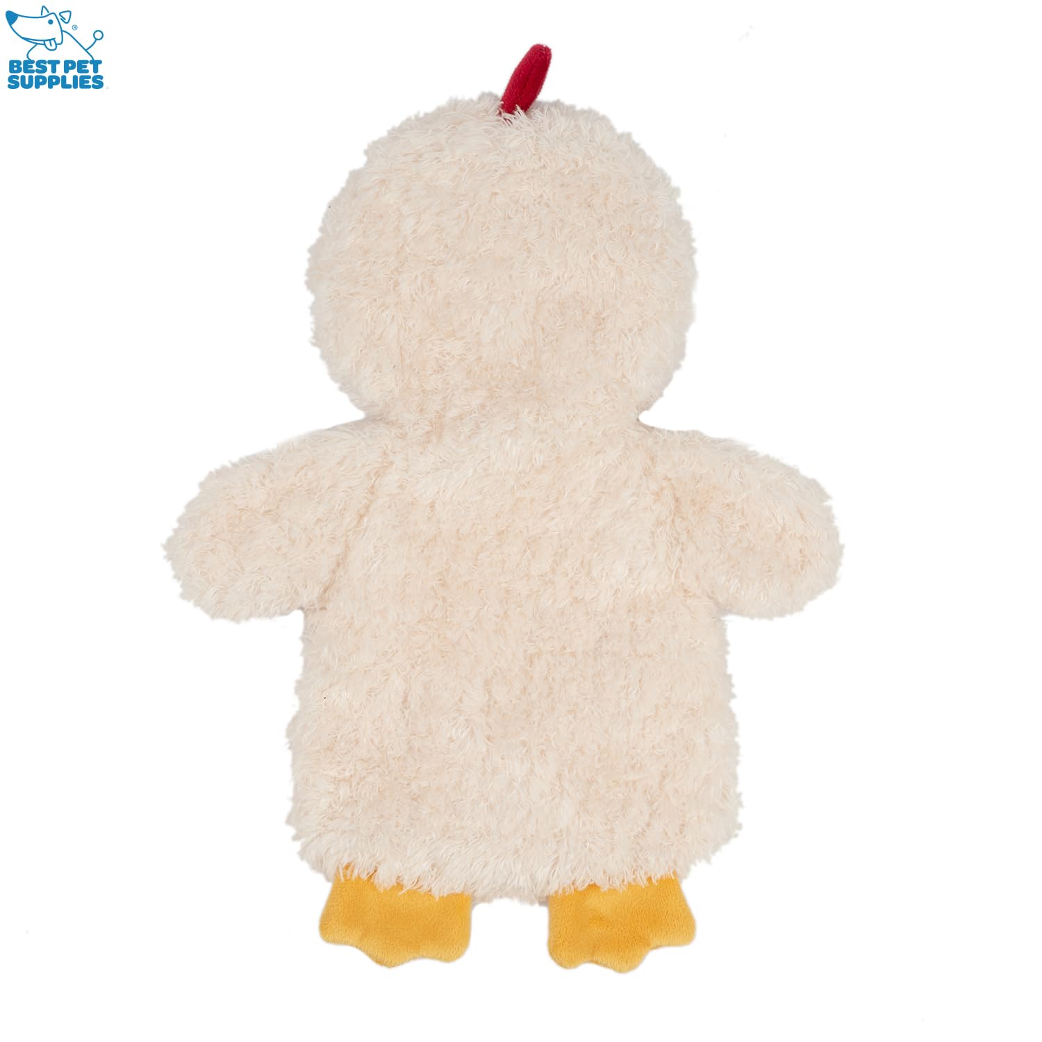 Best Pet Supplies - Juguetes de Peluche para Perros de Pollo Arrugado para Juegos interactivos, Cachorros y Adultos Mayores, Forma de Juguete de Pollo Colorido, Lindo y mimoso, Pollo Arrugado (Crema)