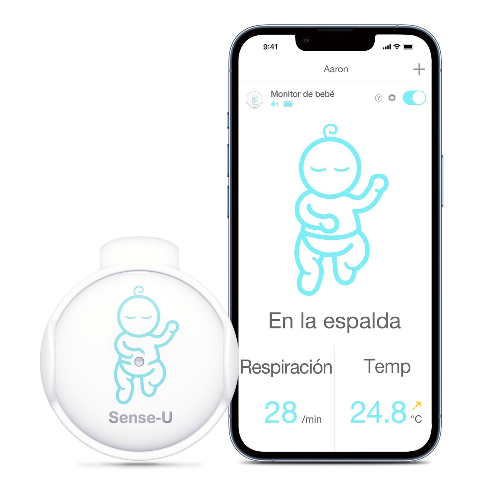 Monitor para Bebé Sense-U Azul con Alertas de Seguridad en Teléfonos Inteligentes