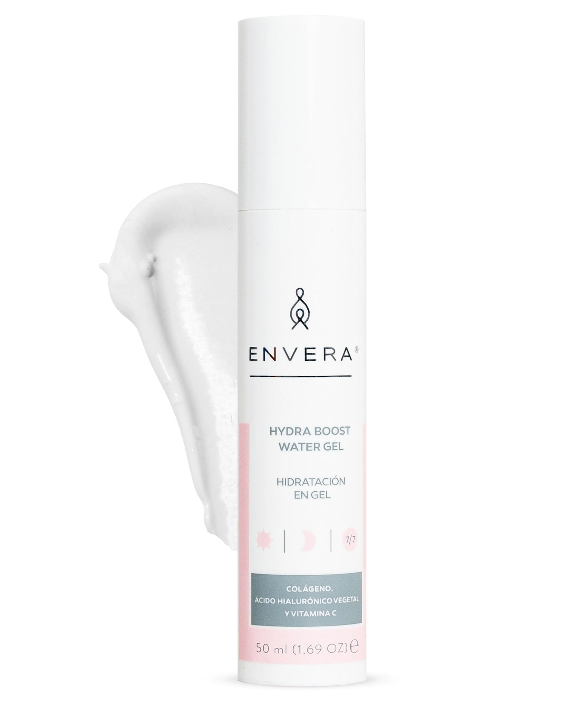 ENVERA Hidratante Facial 50 ml Hydraboost 2 en 1 Hidratación Profunda + Control de Grasa | Skin Care con Gel con Ácido Hialurónico, Colágeno y Extracto de Aguacate Vegano