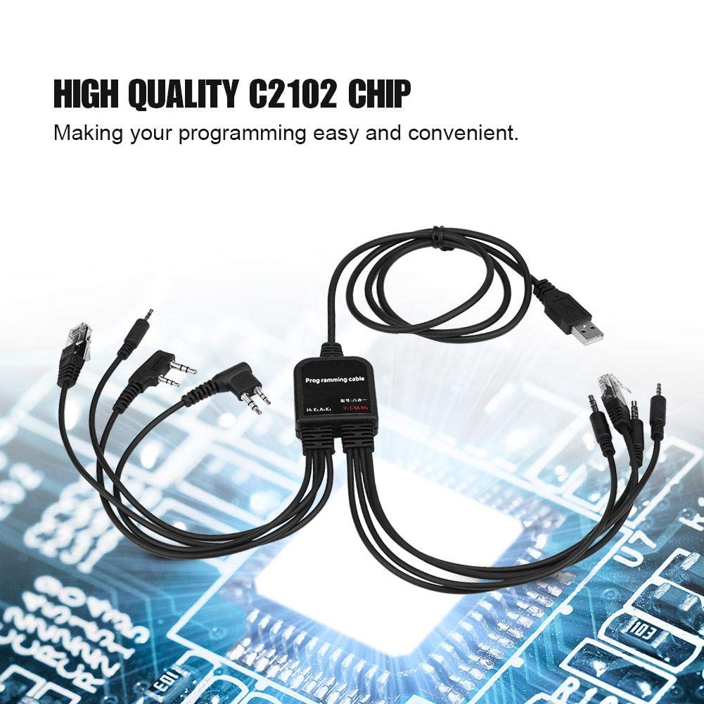 Cable de programación USB 8 en 1 para KENWOOD/QuanShengcn/Tyt/Motorola Radio