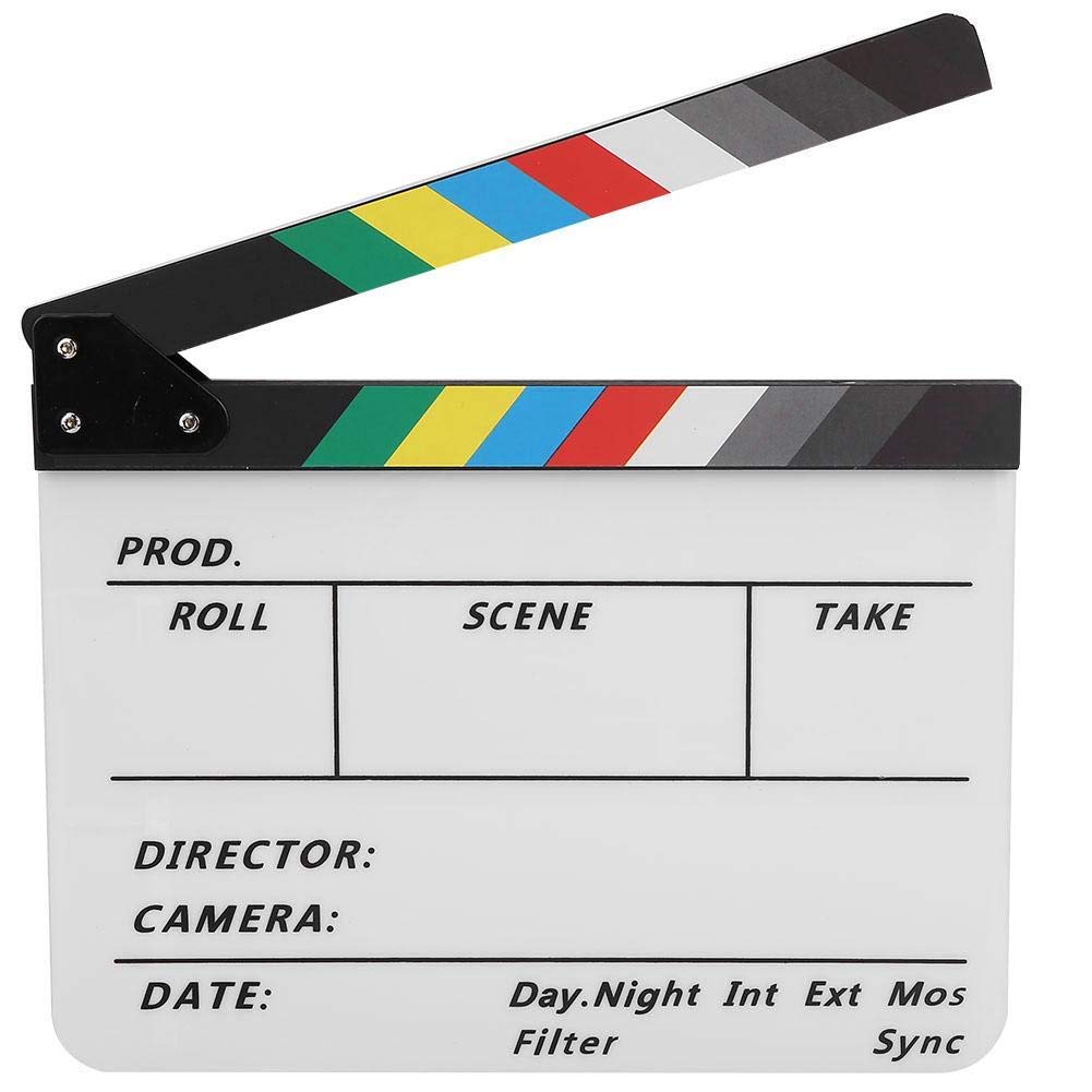 Claqueta de Cine de Acrílico para TV con Bolígrafo PAV1