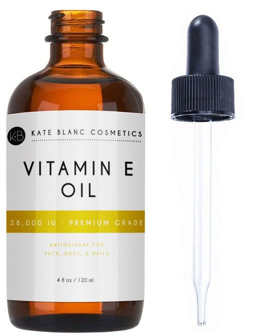 Kate Blanc Cosmetics Aceite de vitamina E, Hidrata la cara y la piel - 4 oz, 120 ml