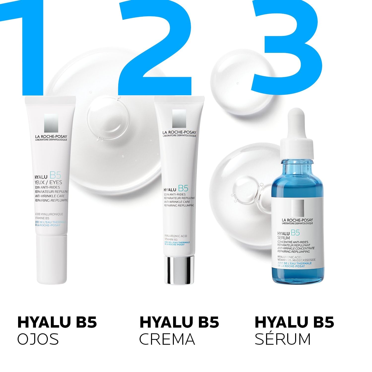 La Roche Posay Hyalu B5 Serum Facial Anti-arrugas, reparador y rellenador con Doble Molécula de Ácido Hialurónico, para todo tipo de piel, incluso piel sensible 30ml
