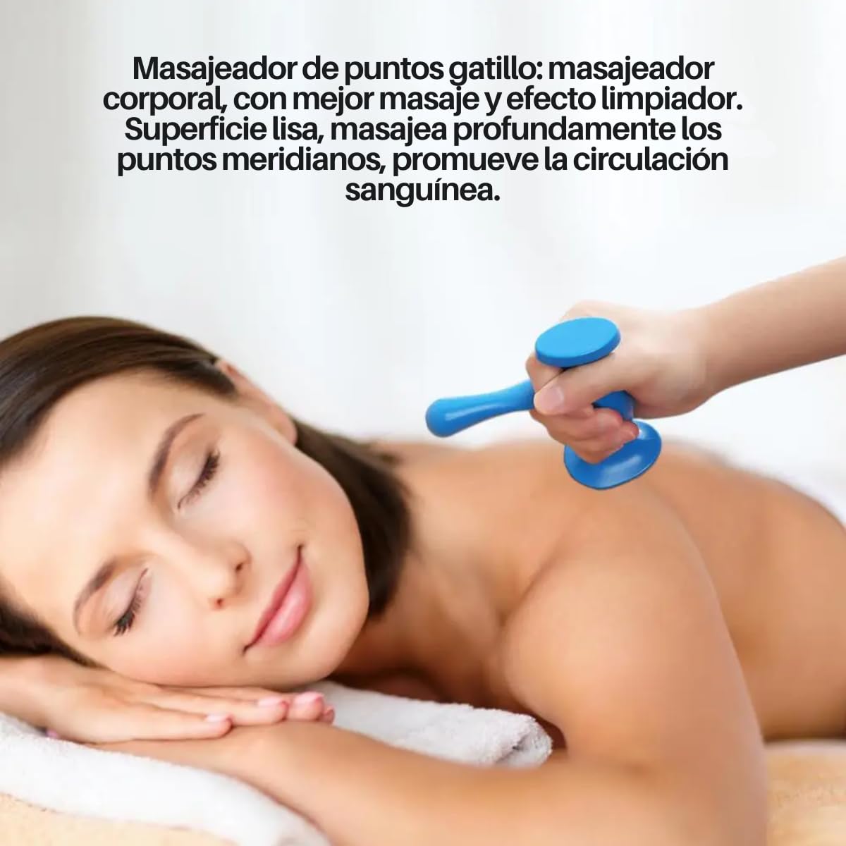 Masajeadores Manuales Veraly.mx Azul Diseño Ergonómico Shiatsu para Cuello y Espalda