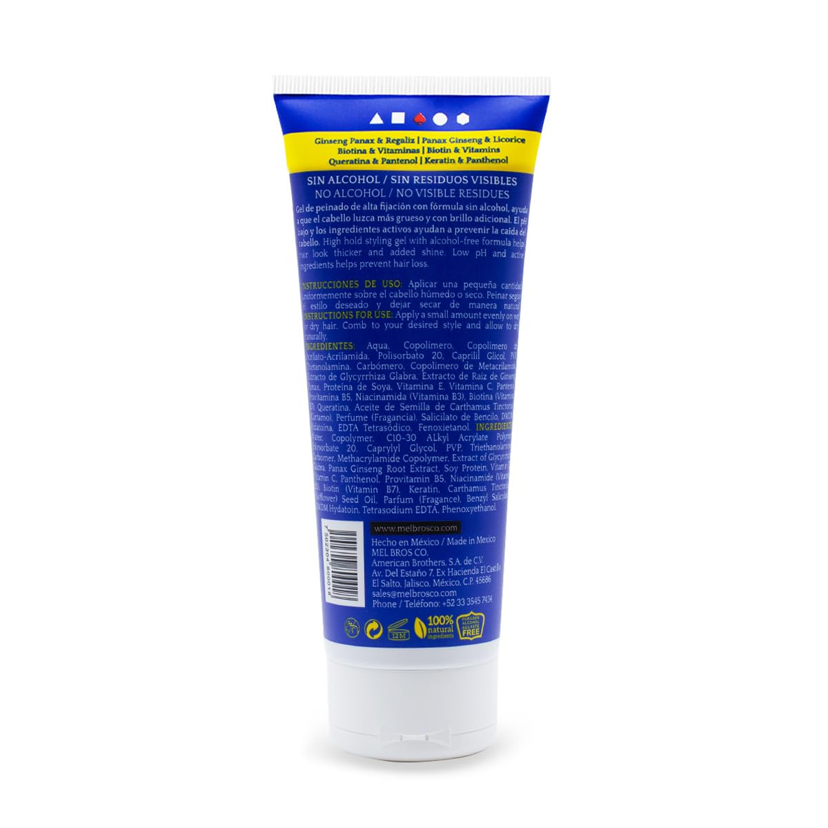 MEL BROS CO - CLASSIC GEL - Gel Clásico Fortificante Anticaída de Cabello 180 ml / 6 oz