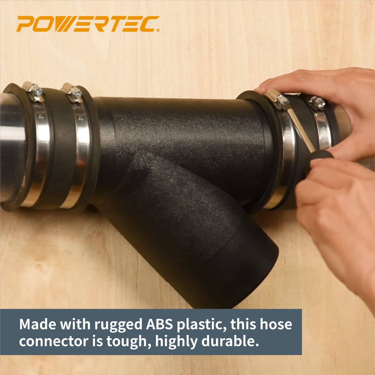 Conector de Manguera 4 Pulgadas POWERTEC Ajuste en Y