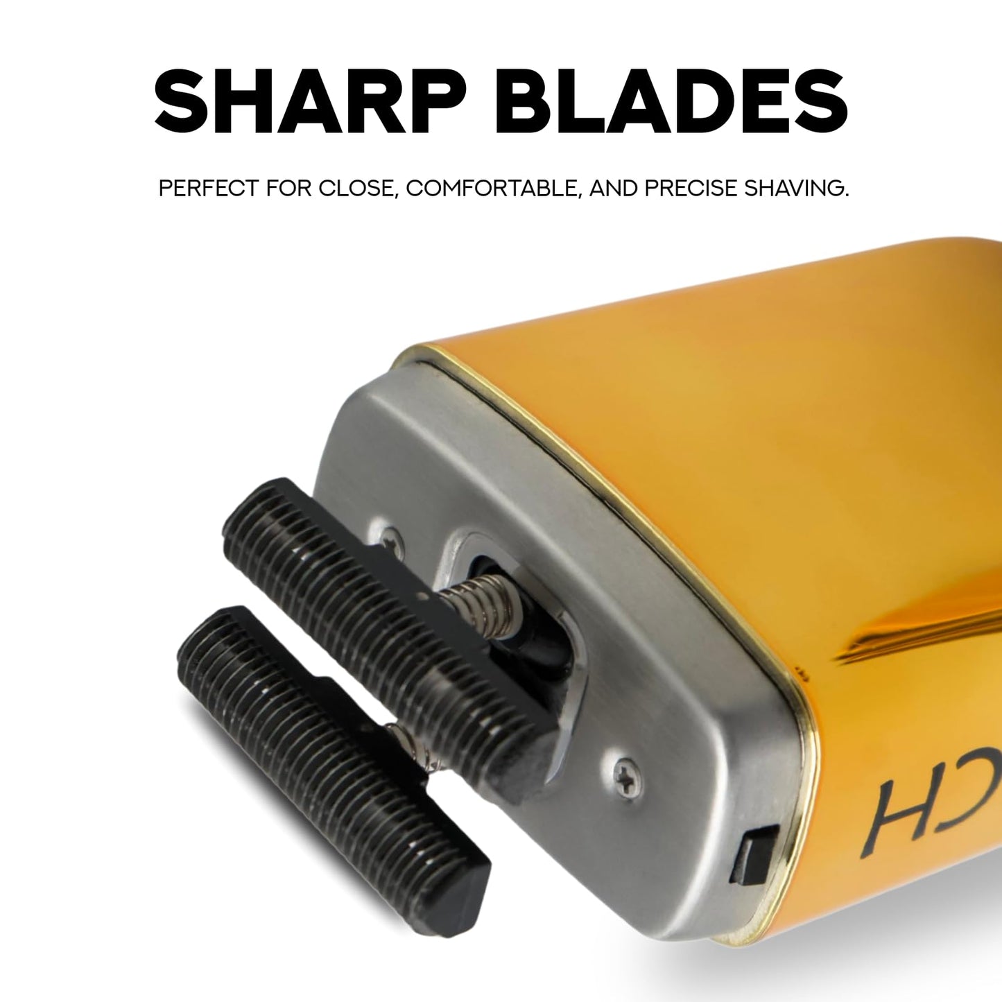 SUPREME TRIMMER STF602 Pro - Afeitadora eléctrica para hombre, afeitadora húmeda/seca para barbero dorado, crujiente