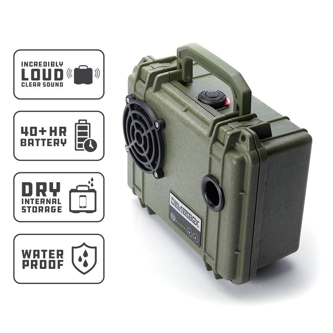 Altavoces Bluetooth DemerBox Impermeables Portátiles para Exteriores Resistentes con Sonido Fuerte y Duración de Batería de más de 40 Horas