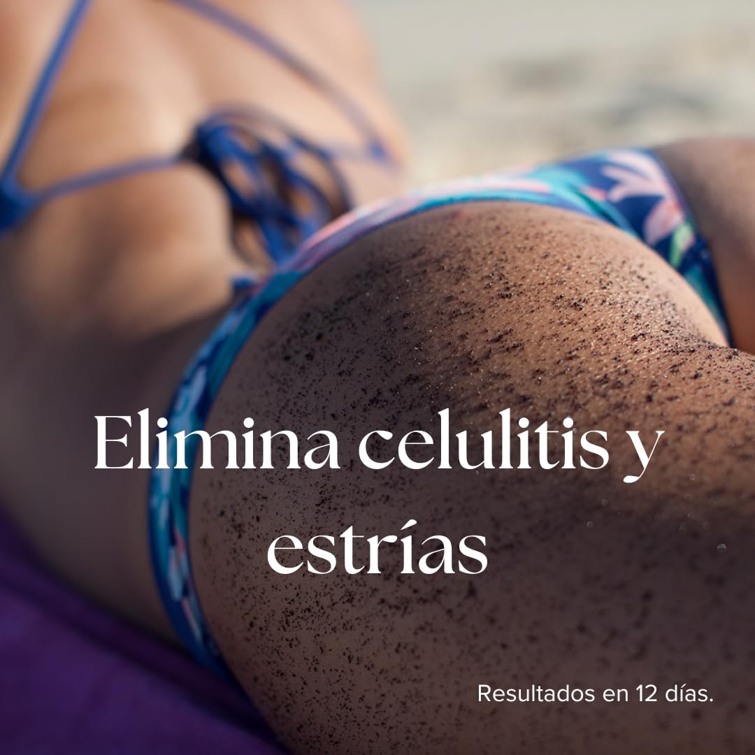 Exfoliante Corporal Polvos Mágicos Café Orgánico Aceite de Coco Anticelulitis y Estrías Bronceado Perfecto