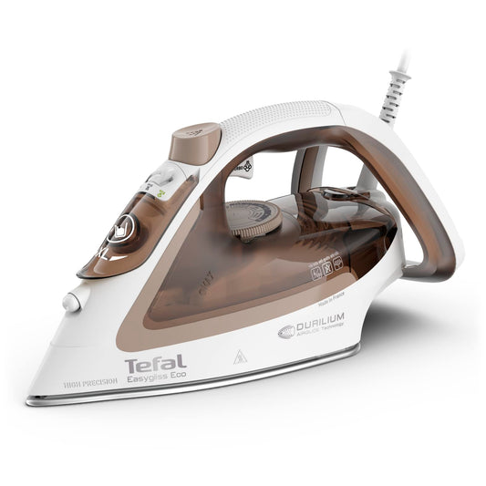 Plancha de Vapor Tefal FV5780 Mocha Blanco con Suela Durilium AirGlide y Vapor Automático