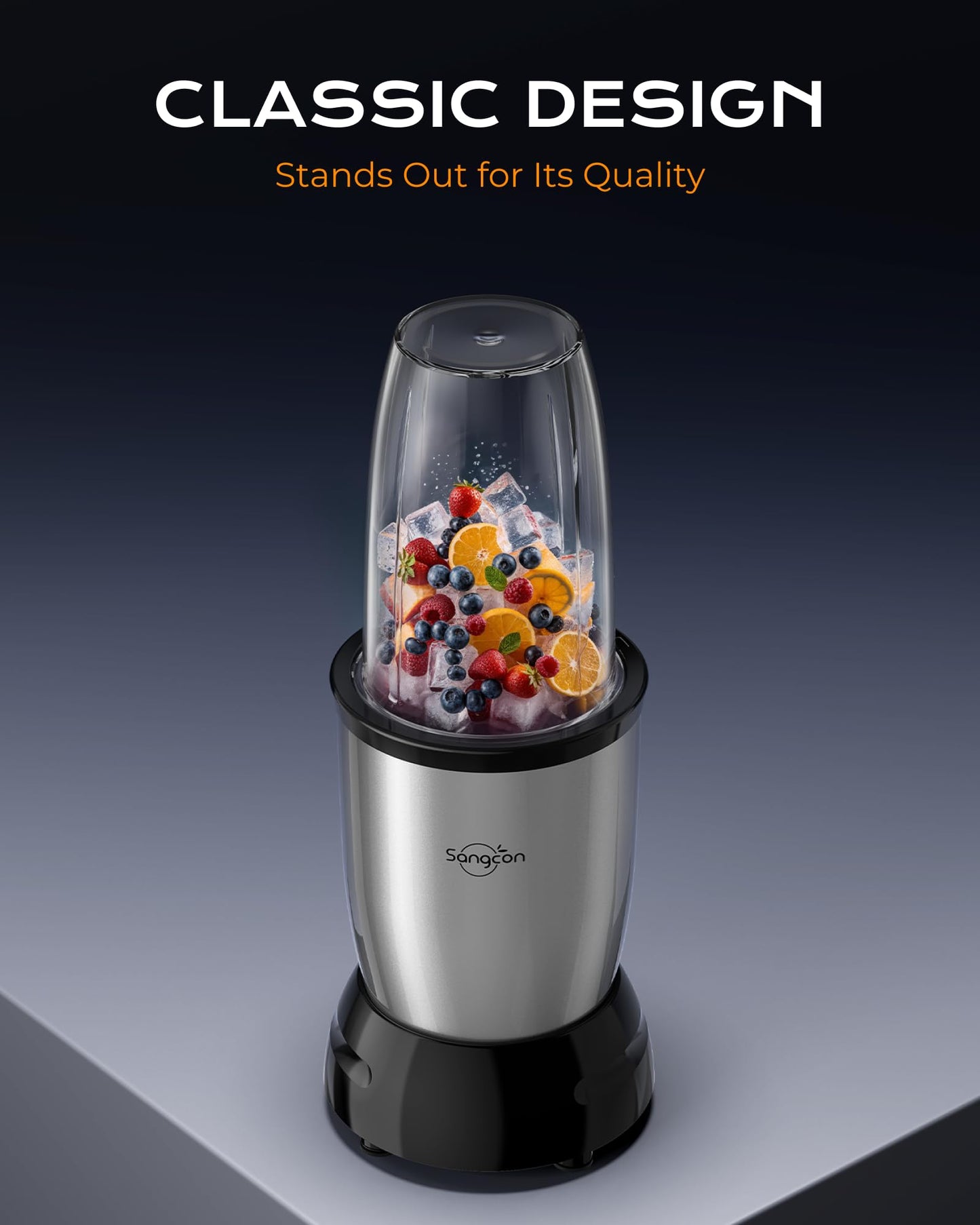 Sangcon Licuadora de licuado de 1000 W para cocina, licuadora para batidos, con tazas sin BPA de 24 onzas, 29 onzas, batidoras personales portátiles mejoradas para batidos, frutas congeladas