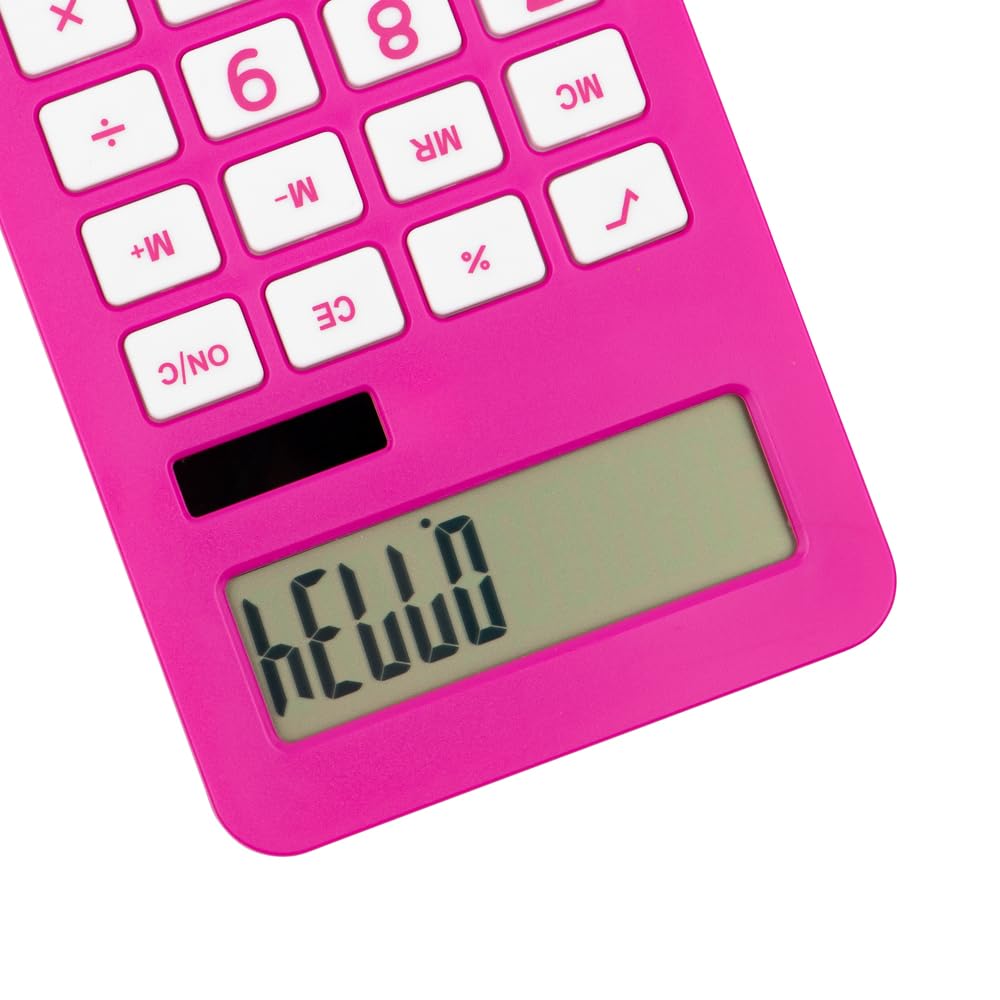 Calculadora JAM PAPER Rosa Fucsia con Pantalla LCD de 10 Dígitos