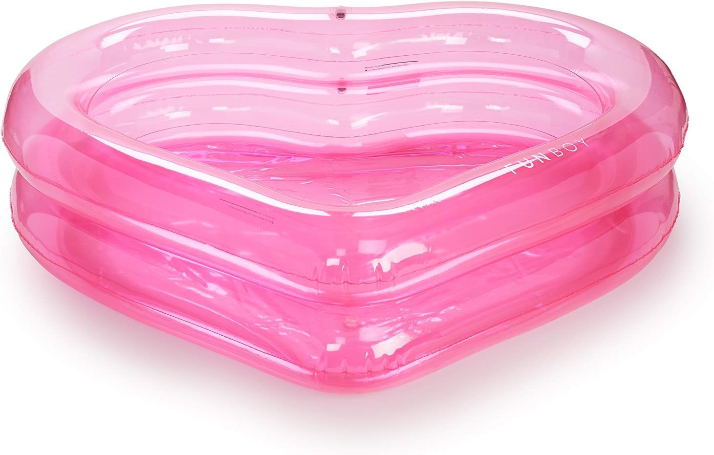 FUNBOY - Piscina Inflable Gigante de Lujo con corazón Rosa Transparente, diversión Durante Todo el año para pozos de Pelotas, Piscinas y Playa