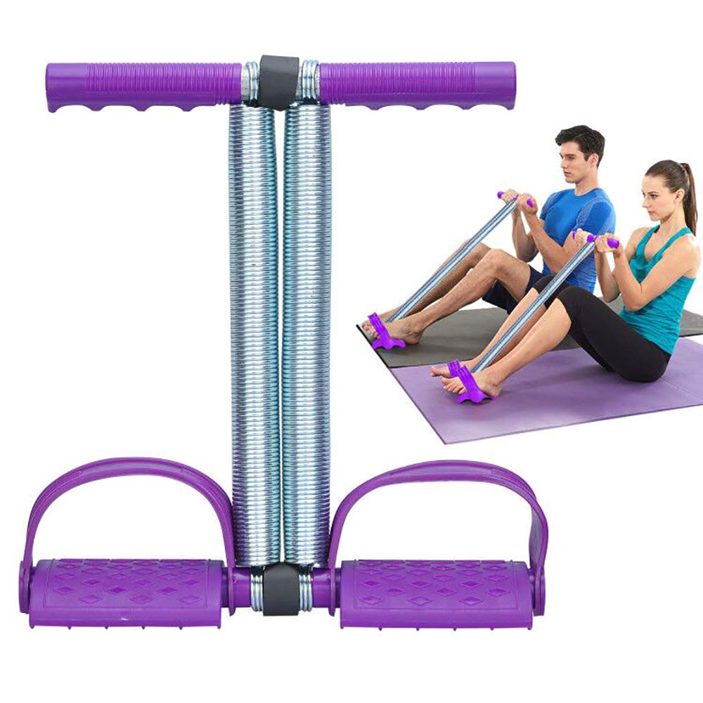 COVVY - Cuerda elástica para sentarse con doble resorte de tensión de pie, equipo para ejercitador de piernas abdominales, recortadora de abdomen, fitness, adelgazamiento, entrenamiento de culturismo