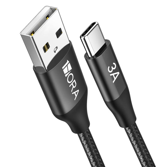 Cable USB C a USB A 1 Hora Nylon Tejido Carga Rápida 60W 1M