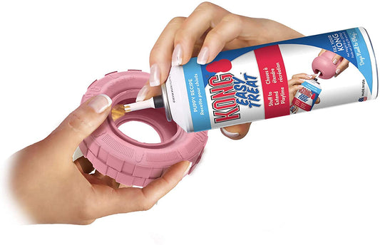 Kong Puppy Tires, color Rosa/Azul, Mediano/Grande