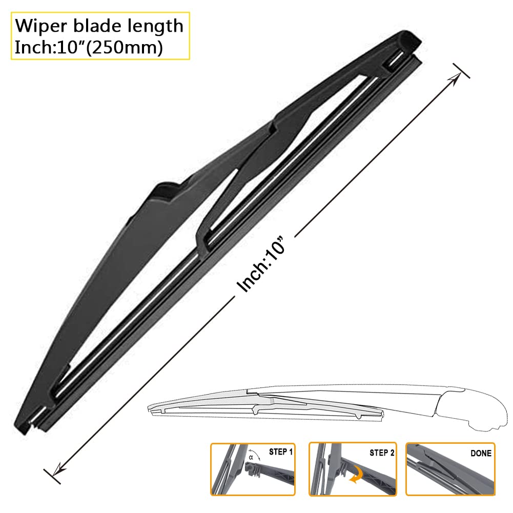 AUTOBOO - Limpiaparabrisas delantero de 56 y 51 cm y trasero de 25 cm, repuesto para Jeep Compass 2016, 2017 (paquete de 3)