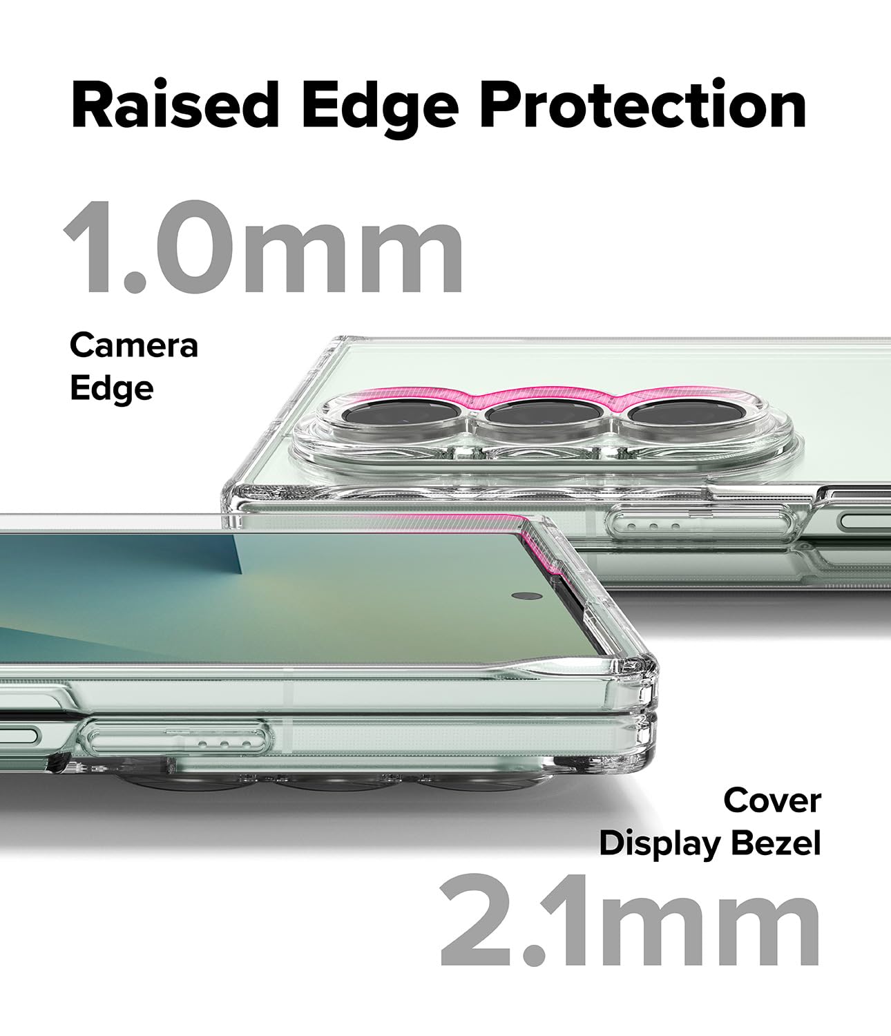 Funda Compatible Samsung Galaxy Z Fold 7 Ringke Clear con Parachoques a Prueba de Golpes y Protección de Lente Transparente Avanzada