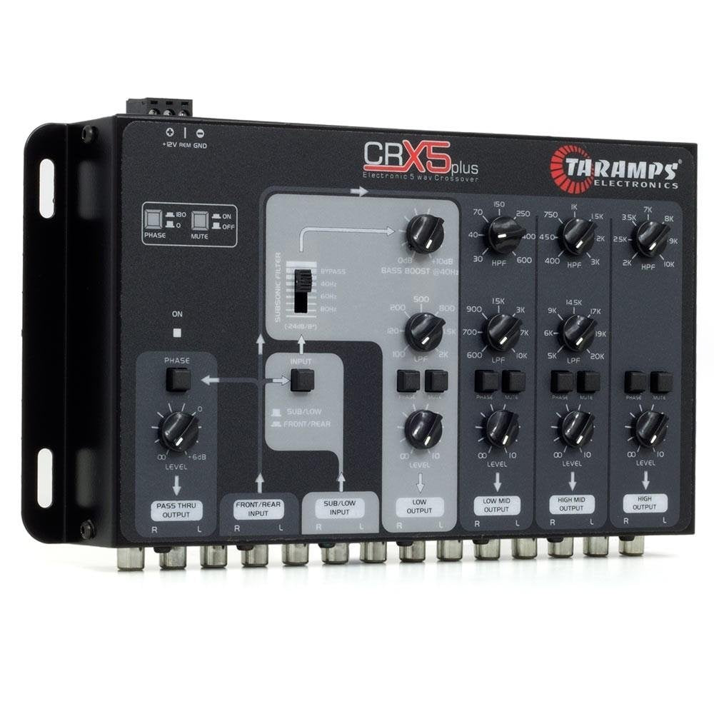 Sistema de Audio Taramps Negro de Cinco Vías para Coche