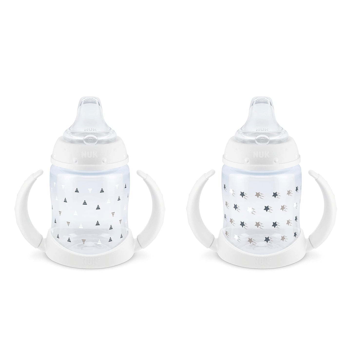 NUK - Taza para estudiantes de más de 6 meses, colección atemporal, exclusiva de Amazon, 5 onzas, paquete de 2 – sin BPA, a prueba de derrames
