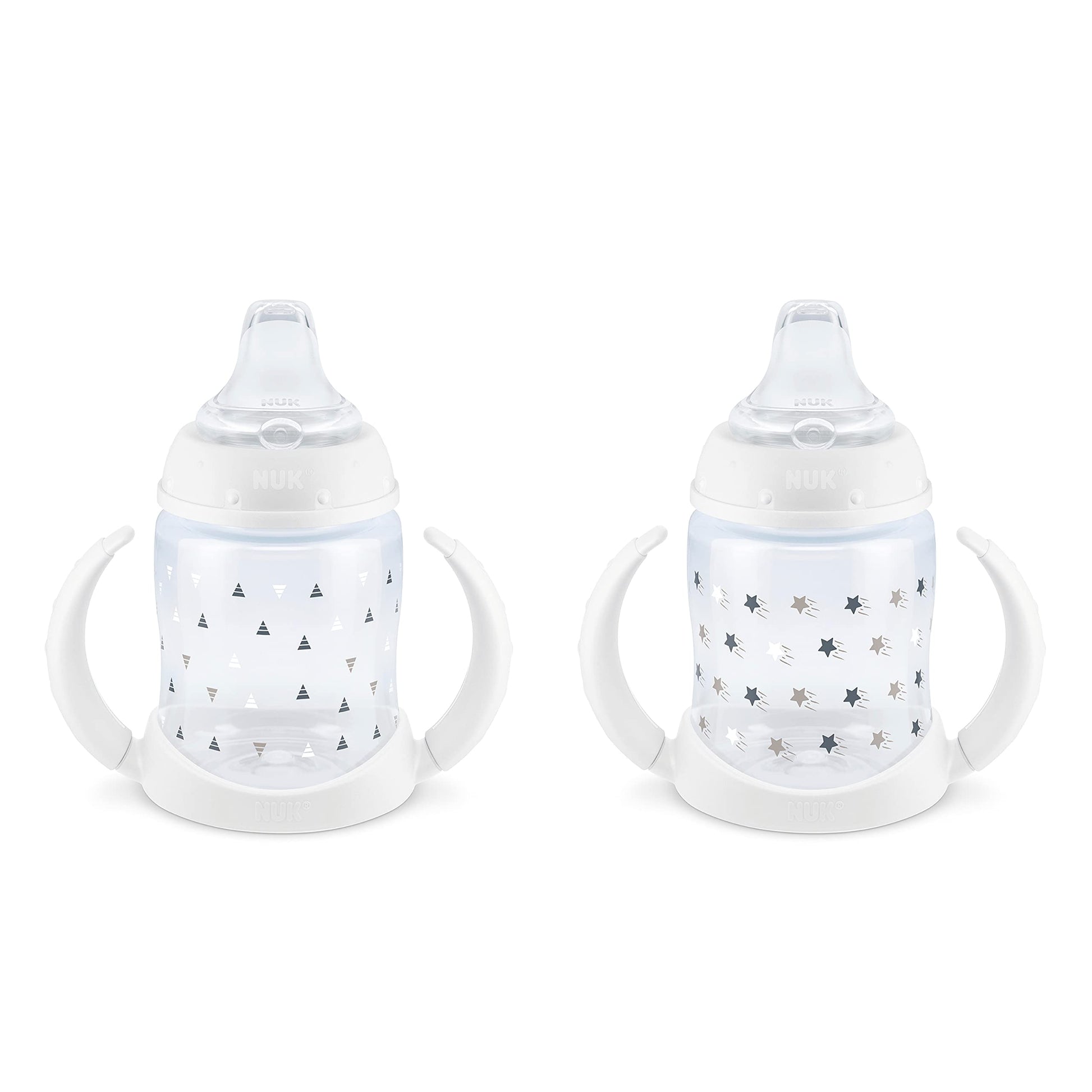NUK - Taza para estudiantes de más de 6 meses, colección atemporal, exclusiva de Amazon, 5 onzas, paquete de 2 – sin BPA, a prueba de derrames