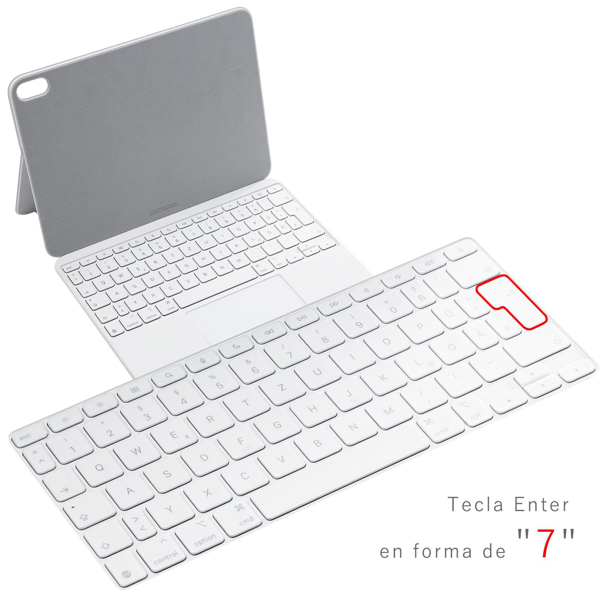 Cubre Teclado Español iPad de Apple en Negro con Teclas de Función para iPad Pro y Air