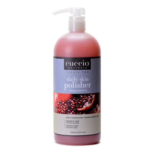 Cuccio Naturale Daily Skin Body Polisher - Soothes And Softens - Gentle Exfoliation Process - Lifts Dead Cells From Surface - Smooth And Radiant Results - Pomegranate And Fig - 946 ML Scrub