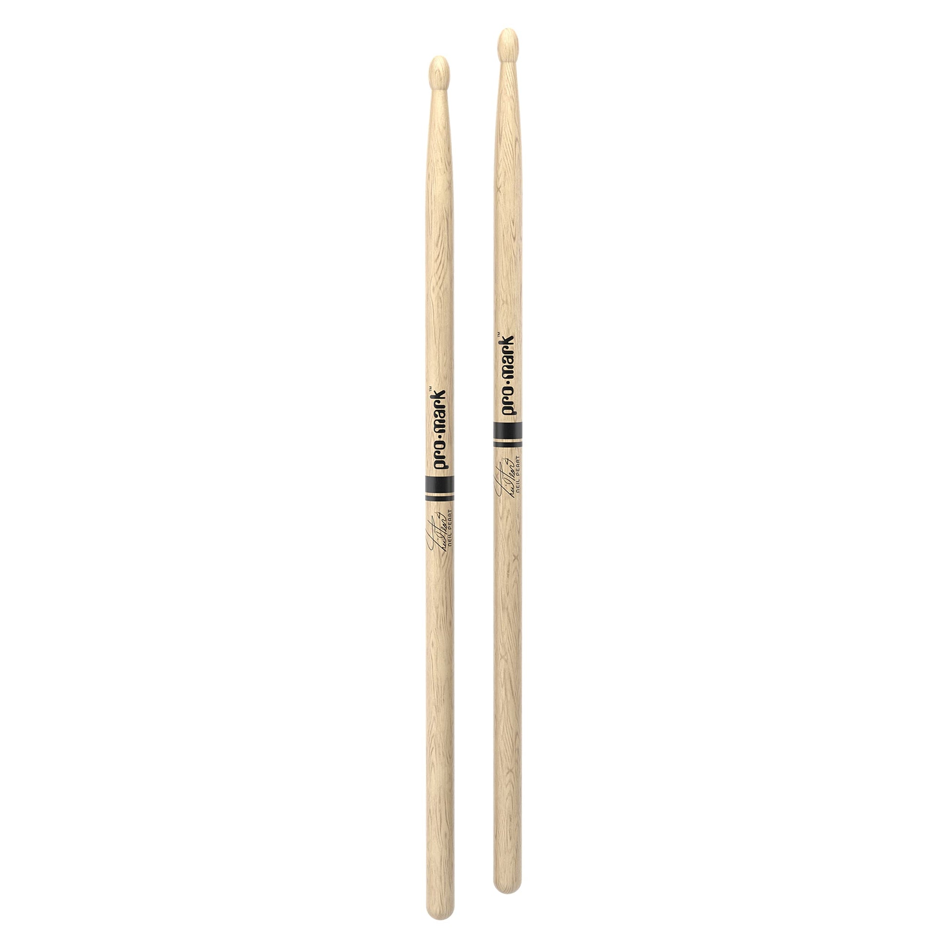 ProMark | Baquetas Neil Peart Classic Attack 747 Shira Kashi Roble, punta de madera ovalada, 1 par