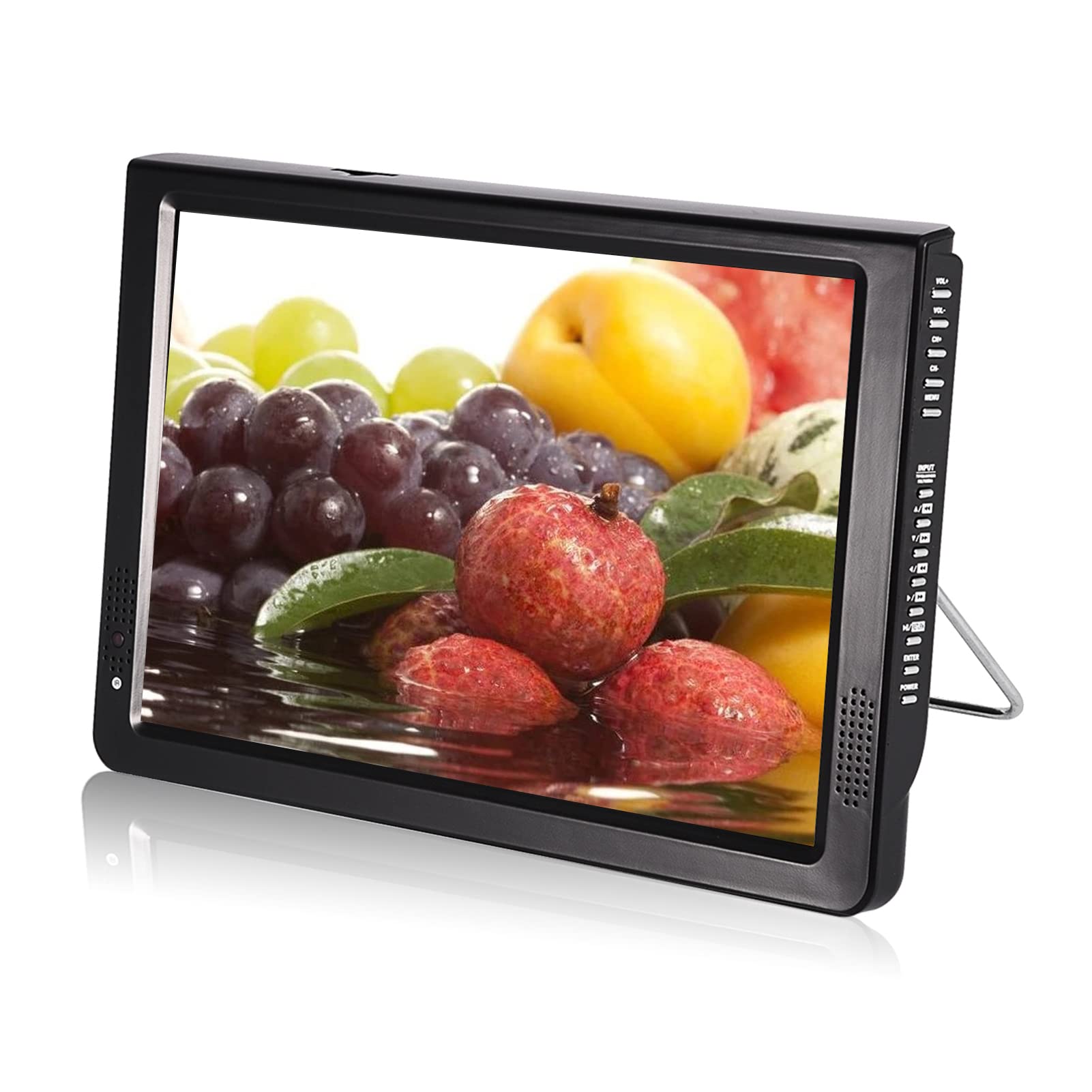 Televisor Portátil Digital ATSC LED 1080P Alta Definición Compatible u Disco Tarjeta Memoria Ideal para Viajes al Aire Libre en Vehículos Domésticos