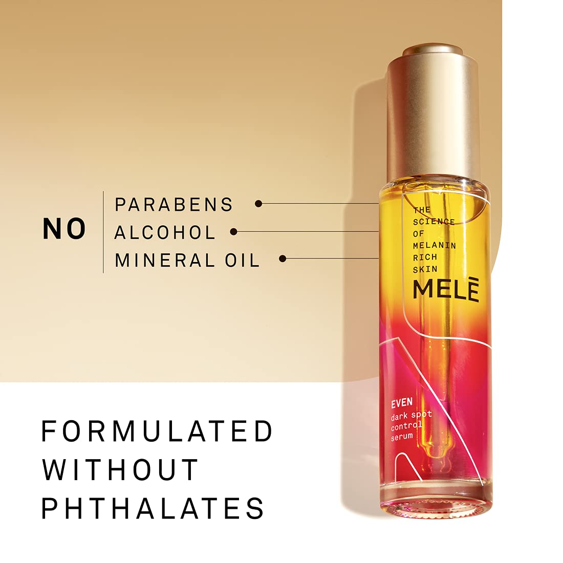 Mele Incluso las manchas oscuras reducen visiblemente las manchas oscuras, el tono desigual y los signos del suero de control del envejecimiento con niacinamida, vitamina E y Pro-Retinol 1 onza