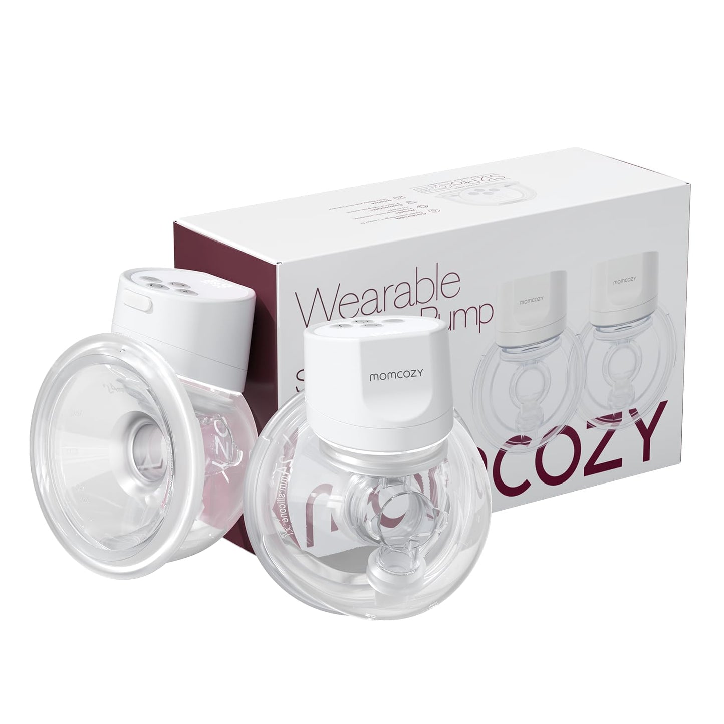 Extractor de leche portátil Momcozy S12 Pro para lactancia, 24 mm, paquete de 2, Blanco