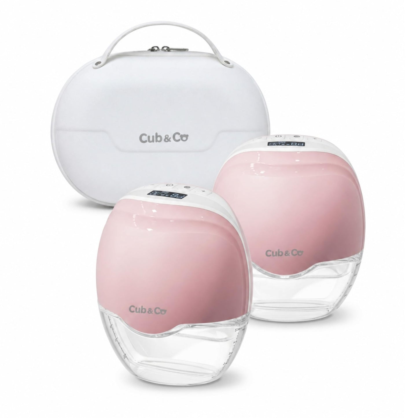 Cub & Co - Extractor de Leche portátil, Extractor de Leche Manos libres, Diferentes modos de bombeo, succión de fuerza hospitalaria, visualización LED, diseño resistente a fuga, veliz notebook.